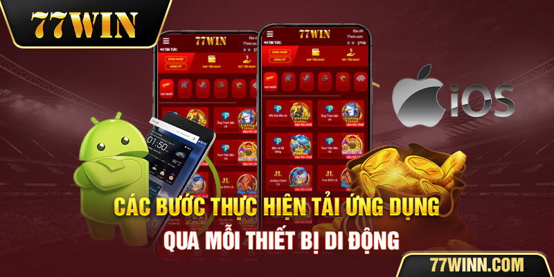 Các bước thực hiện tải ứng dụng 77win qua mỗi thiết bị