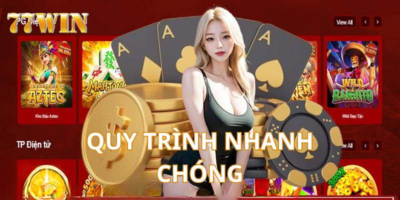 Quy trình giao dịch tại sảnh casino game bài 77Win vô cùng nhanh chóng