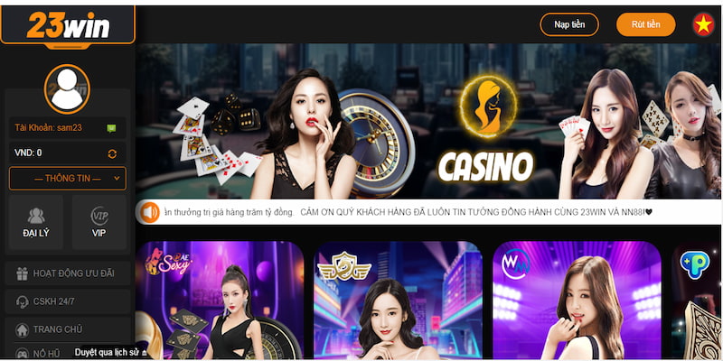 Sảnh cược Casino chất lượng đẳng cấp